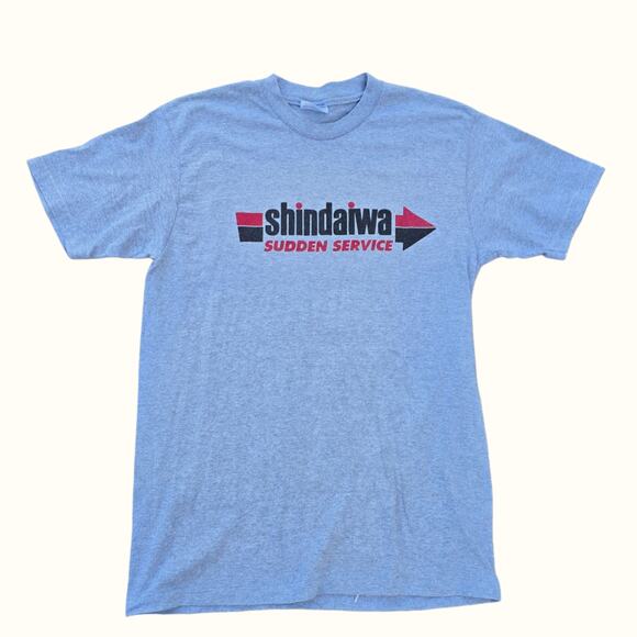 VTG Tshirt Gray Hanes Size L Shindaiwa Graphic Print Single Stitch Short Sleeve - Picture 8 of 8